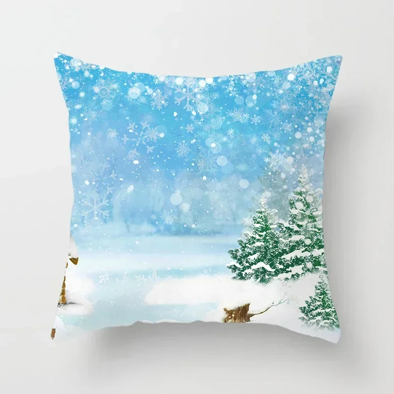 Axyaa Christmas Home Pillowcases Printed Bed Decoration Cushion Covers