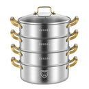 Axya 316 Stainless Steel Steamer & Boiling Pot, Household Soup Pot - Thickened, Double Layer