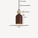Axyaa Terrazzo Wood LED Pendant Light Glass Ball Hanging Lamp