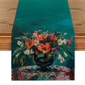 Axyaa Floral Vase Table Runner: Elegant Dining Room Decor & Holiday Party Essential