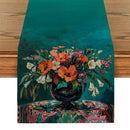 Axyaa Floral Vase Table Runner: Elegant Dining Room Decor & Holiday Party Essential