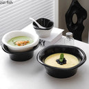 Axyaa Ceramic Edge Bowl Set for Serving, Soup, Salad, Fruit & Noodles