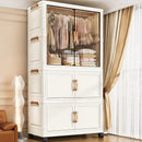 Axyaa 2-Door Foldable Wardrobe: Portable Closet, Large Capacity Storage Organizer