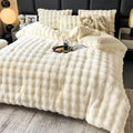 Axyaa Cozy Rabbit Fur Blanket: Soft Plush Comforter for Bed & Sofa