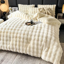 Axyaa Cozy Rabbit Fur Blanket: Soft Plush Comforter for Bed & Sofa