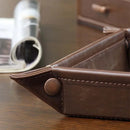 Axya Retro PU Leather Dice Rolling Tray & Key Storage Box