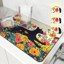 Axyaa Watercolor Absorbent Mat for Dishes and Cutlery