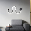 Axyaa Modern Minimalist LED Wall Lamp for Living Room, Bedroom, Headboard - Black/White