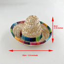 Axyaa Pet Sombrero Hat: Cute Dog Cat Straw Sun Hat with LED Lights