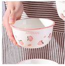 Axyaa Ceramic Tableware Set: Rice Noodle Bowl, Cute Tray, Fruit Bowl.