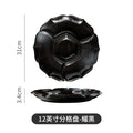Axyaa Ceramic Sushi Vegetable Fruit Plate, Four Grid Divided Plate