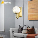 Axyaa Marble G9 Bulb Gold Ball Wall Sconces for Bedroom & Corridor Home Decor