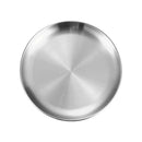 Axyaa Stainless Steel Round Plate Shallow Tray for Camping, BBQ, Picnic, Dining