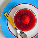 Axyaa Blue Red Line Dining Plate, French Dish, Dinner Plate, Salad Bowl