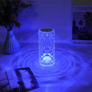 Axyaa Crystal Mini Rose Petal USB Rechargeable Decorative Table Lamp
