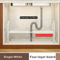 Axyaa Under Sink Flexible Organizer Rack Cabinet Telescopic Storage Shelf