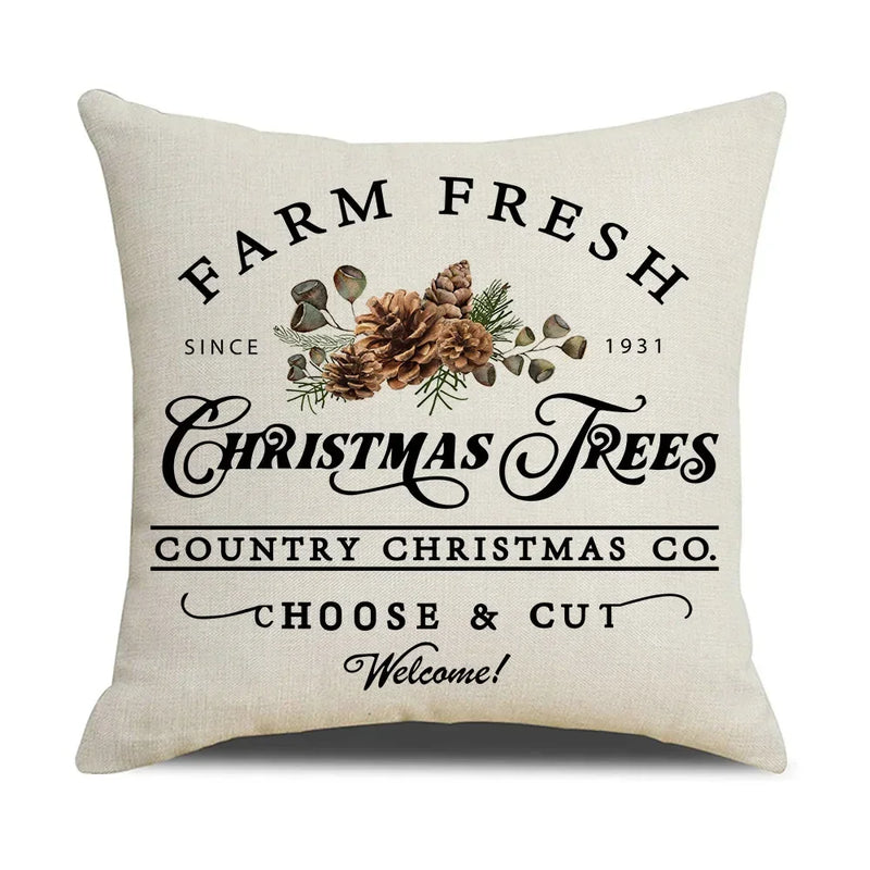 Axyaa Christmas Pine Branch Wreath Pillowcases 45x45 cm