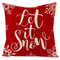 Axyaa Christmas Red Pillowcase Holiday Home Decor Cushion Cover