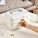 Axyaa Medicine Storage Box: Large Capacity Portable Organizer for Home Emergency.
