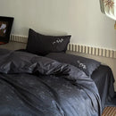 Axyaa Cotton Satin Jacquard Duvet Cover Set - Queen Size Luxury Bedding Set