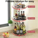Axyaa Rotating Spice Rack Organizer for Kitchen Storage and Clean Organization