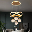 Axyaa Acrylic Crystal Chandelier LED Pendant Lamp for Home Decor and Indoor Lighting