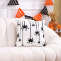 Axyaa Halloween Embroidered Cotton Pillow Cover 45x45cm for Home Sofa Décor