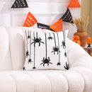 Axyaa Halloween Embroidered Cotton Pillow Cover 45x45cm for Home Sofa Décor