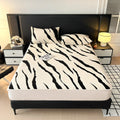 Axyaa Waterproof Cotton Jacquard Fitted Sheet with Striped Print