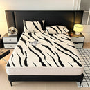 Axyaa Waterproof Cotton Jacquard Fitted Sheet with Striped Print