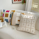 Axyaa Beige Colorful Tufted Cushion Cover for Living Room Bedroom Sofa