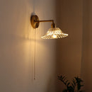 Axyaa Glass Wall Sconce Light Fixtures Copper Nordic Bedside Lamp