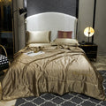 Axyaa Embroidered Washed Silk Ice Silk Tencel Summer Quilt - Fade-Resistant, Cool