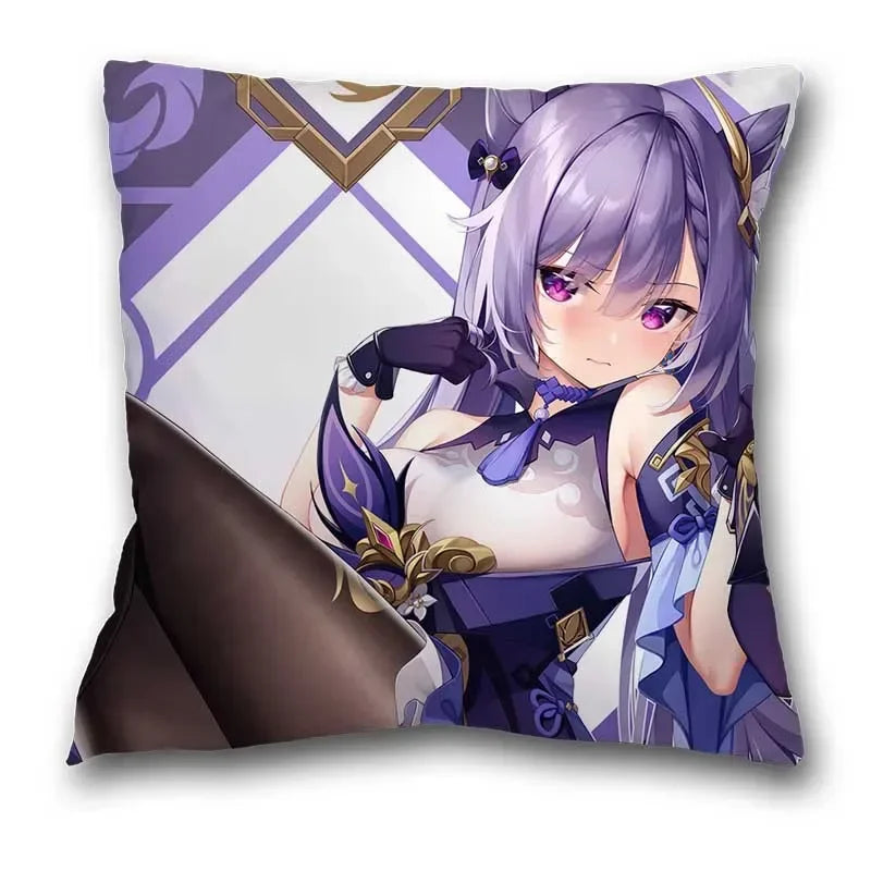 Genshin Impact Axyaa Pillow Cases - Klee Xiao Venti Hutao Anime Printed Pillowcases