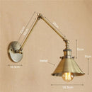 Axyaa Vintage Bronze Swing Arm Wall Lamp