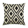 Axyaa Abstract Geometry Linen Pillowcase 45*45cm Square Home Sofa Decor Cover