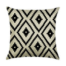Axyaa Abstract Geometry Linen Pillowcase 45*45cm Square Home Sofa Decor Cover