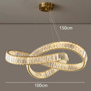 Axyaa Crystal Chandelier: Modern Home Décor Pendant Lights for Living & Dining Room