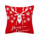 Axyaa Merry Christmas Print Sofa Cushion Decoration Pillowcase