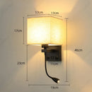 Axyaa LED Fabric Lampshade with USB Port and Adjustable Angle Spotlight