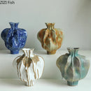 Axyaa Retro Ceramic Vase for Stylish Table Decor and Floral Arrangements