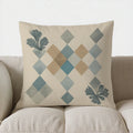 Axyaa Blue & Gold Floral Pattern Pillow Cover - Elegant and Stylish Home Decor