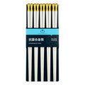 Axyaa White Metal Alloy Chopsticks Set - 5 Pairs Reusable Japanese Chinese Korean Tableware