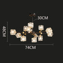 Axyaa Crystal Chandelier - Luxury Living Room & Dining Room Ceiling Light