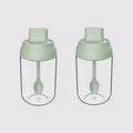 Axyaa Glass Seasoning Set with Lid Spoon - 250ML Oil Bottle, Pepper Jar, Salt Shaker