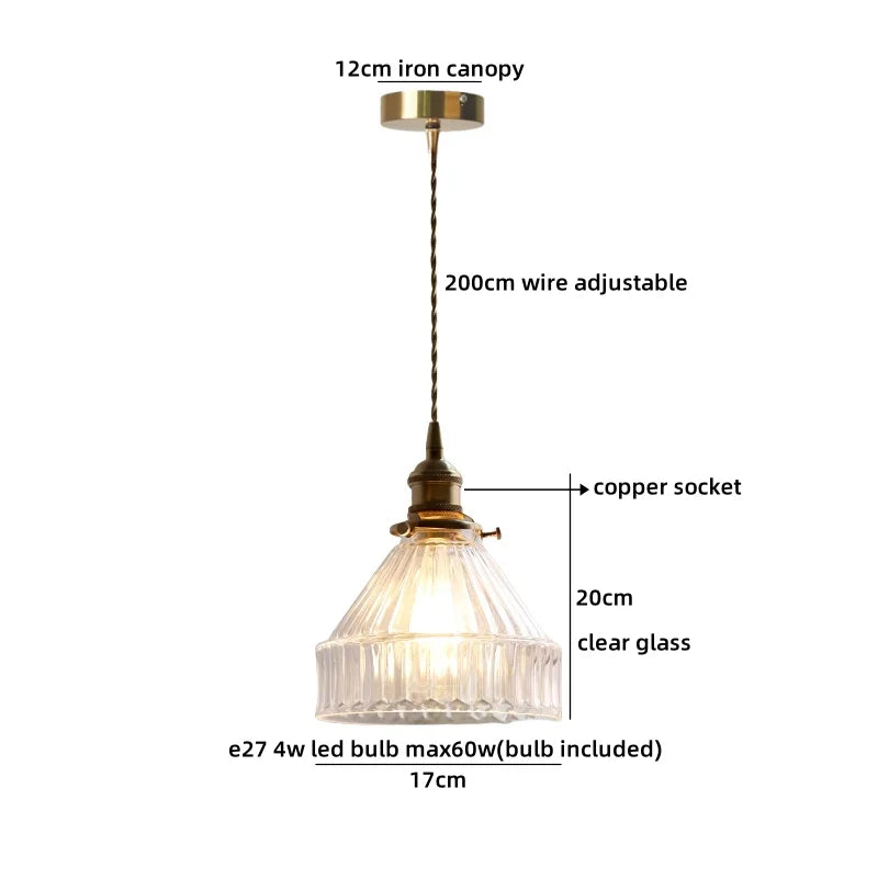 Axyaa Wood Glass LED Pendant Light Headboard Chandelier Black Walnut
