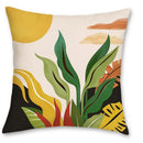 Tropical Leaf Patterns Decorative Pillow Covers by Axyaa - For Sofa, Bedroom, Car