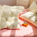 Axyaa Solid Purple Bedding Set - Soft Polyester Bed Linen Twin Queen Full Size