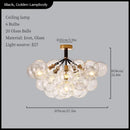 Axyaa Glass Ball Ceiling Chandelier for Modern Room Decor