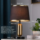 Axyaa Black Gold LED Table Lamp Modern Nordic Design for Home Living Room